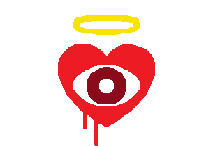 it's ED1C24's mascot! A heart with angel wings and a halo and one big red eye!